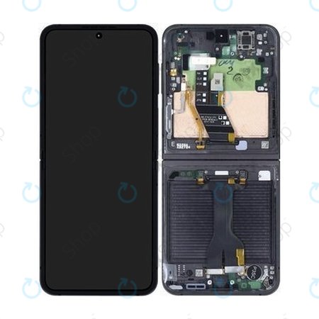 Samsung Galaxy Z Flip 6 F741B - LCD zaslon + steklo na dotik + okvir (Crafted Black) - GH82-35014E Genuine Service Pack
