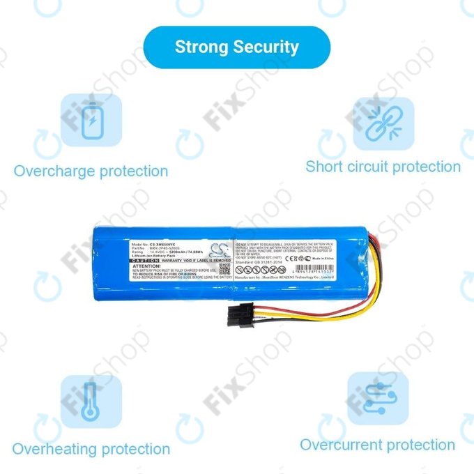 Xiaomi Mi Robot Vacuum Mop-series, Dream-series, Roborock-series - Baterija BRR-2P4S-5200 Li-Ion 14.4V 5200mAh HQ