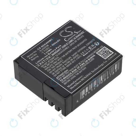 Baterija za SJCAM SJ4000, SJ5000, 900mAh, Li-Ion, 3.7V, SJ4000B, HQ