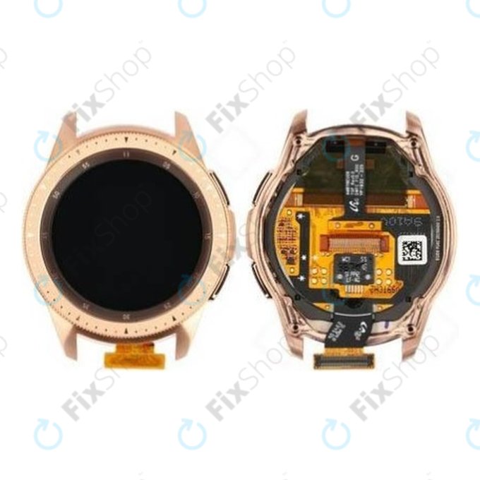 Samsung Galaxy Watch 42mm R810 - LCD zaslon + steklo na dotik + okvir (Rose Gold) - GH97-22290B Genuine Service Pack