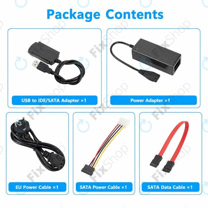 USB 2.0 na IDE / SATA adapter za 2,5" in 3,5" HDD/SSD, z EU napajanjem
