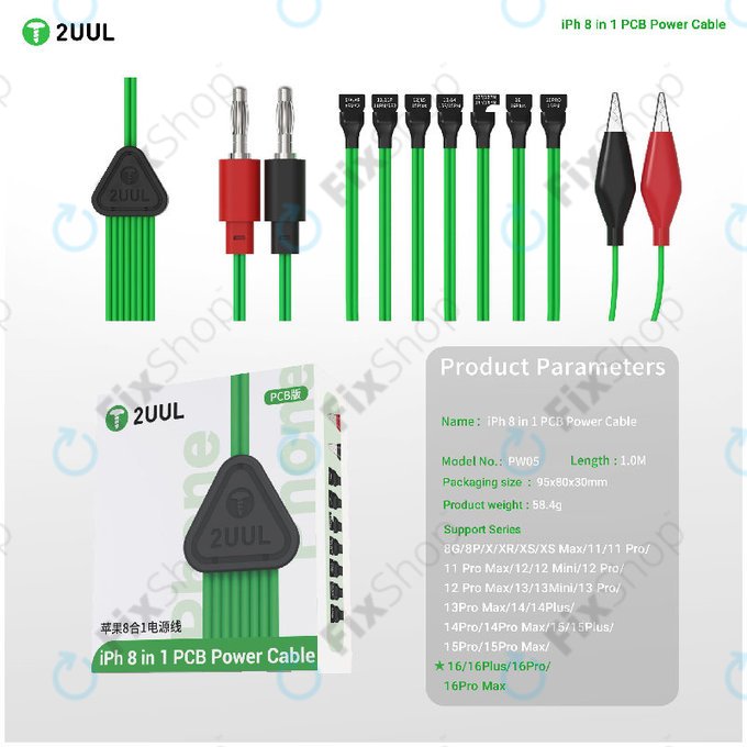 PCB napajalni kabel za iPhone 8-16 Pro Max, 2UUL PW05