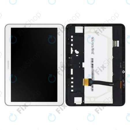 Samsung Galaxy Tab 4 10.1 T530 - LCD zaslon + steklo na dotik + okvir (bel) - GH97-15849B Genuine Service Pack