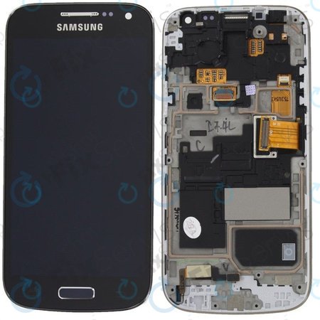Samsung Galaxy S4 Mini Value I915i - LCD zaslon + steklo na dotik + okvir (Black Mist) - GH97-16992C Genuine Service Pack
