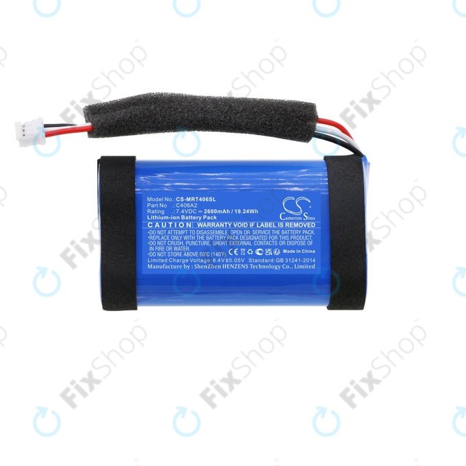 Baterija za Marshall Emberton, 2600mAh, Li-Ion, 7.4V, C406A2, HQ