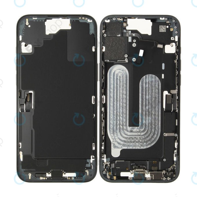 Srednji okvir z baterijo za iPhone 16 Plus | Black | ZD076-00684 | Genuine Apple