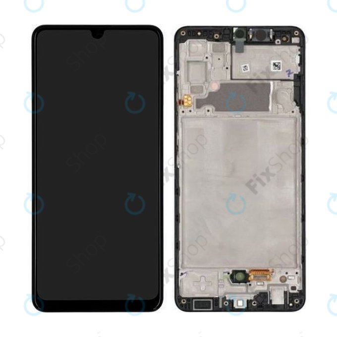 Samsung Galaxy A32 A325F - LCD zaslon + steklo na dotik + okvir (Awesome Black) - GH82-25566A, GH82-25579A Genuine Service Pack