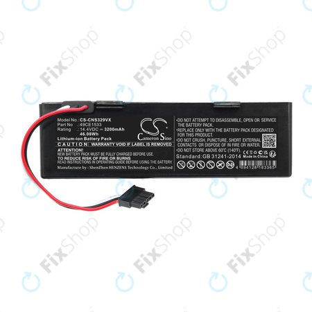 Baterija za ETA Navaggio 2228, Cecotec Conga 3290, 3490, 3890, 3200mAh, Li-Ion, 14.4V, 49CE1533, HQ