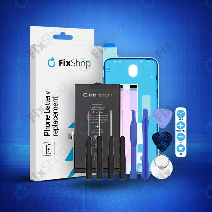 Apple iPhone 12, 12 Pro - Baterija  2815mAh FixPremium + Lepilo pod baterijo + Lepilo za LCD + Set orodij - Multipack