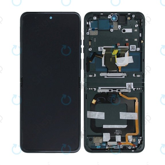 Motorola Razr 40 - LCD zaslon + steklo na dotik + okvir (Sage Green) - 5D68C22834 Genuine Service Pack