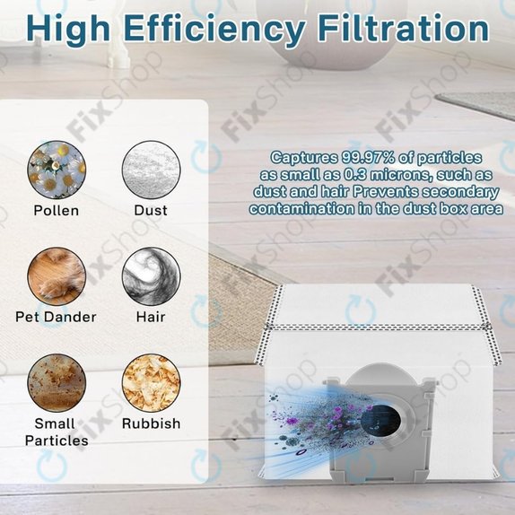 Vrečka za sesalnik, 4 kos za Ecovacs Deebot T30c, T50-series, T80-series, X8-series, X9 Pro-series