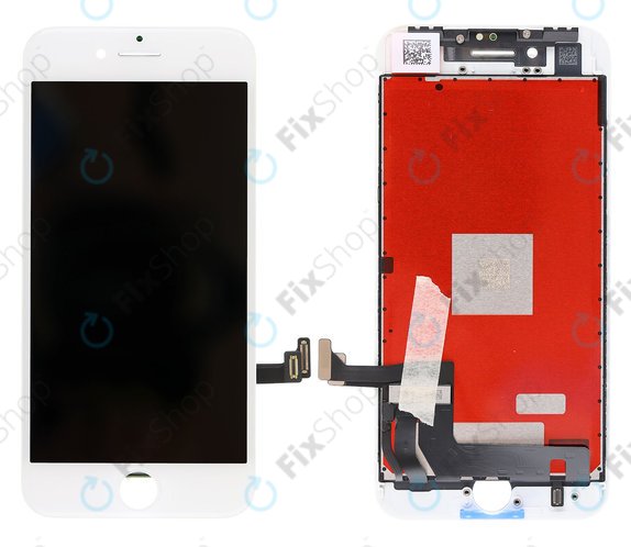 Zaslon za iPhone 8, SE (2020), SE (2022), White, Steklo na dotik z okvirjem