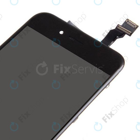 Zaslon za iPhone 6, Black, Steklo na dotik z okvirjem