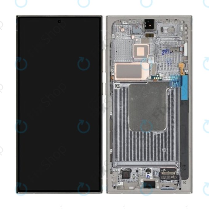 Samsung Galaxy S24 Ultra S928B - LCD zaslon + steklo na dotik + okvir (Titanium Gray) - GH82-33396A Genuine Service Pack