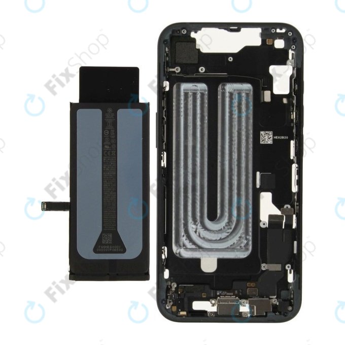 Srednji okvir z baterijo za iPhone 16e | Black | ZD076-00697 | Genuine Apple