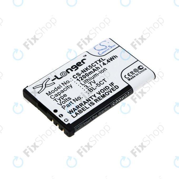 Baterija za Nokia 5220, 5630, 6303, 6700, C5, 1200mAh, Li-Ion, 3.7V, BL-5CT, HQ
