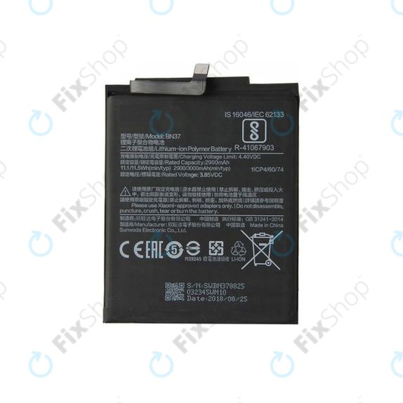Xiaomi Redmi 6, Redmi 6A - Baterija BN37 3000mAh