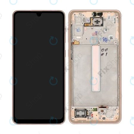 Samsung Galaxy A33 5G A336B - LCD zaslon + steklo na dotik + okvir (Awesome Peach) - GH82-28143D, GH82-28144D Genuine Service Pack