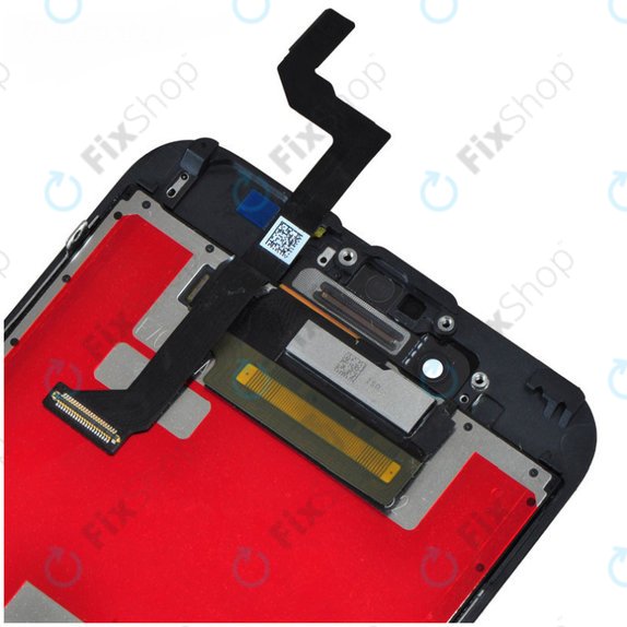 Zaslon za iPhone 6S, Black, Steklo na dotik z okvirjem