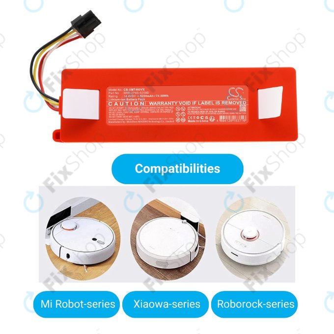 Xiaomi Roborock E-series, Q-series, S-series - Baterija BRR-2P4S-5200 Li-Ion 14.4V 5200mAh HQ