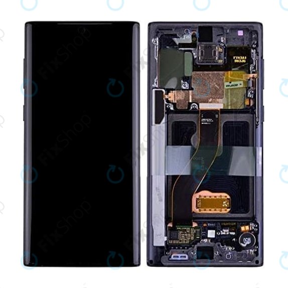 Samsung Galaxy Note 10 - LCD zaslon + steklo na dotik + okvir (Black) OLED