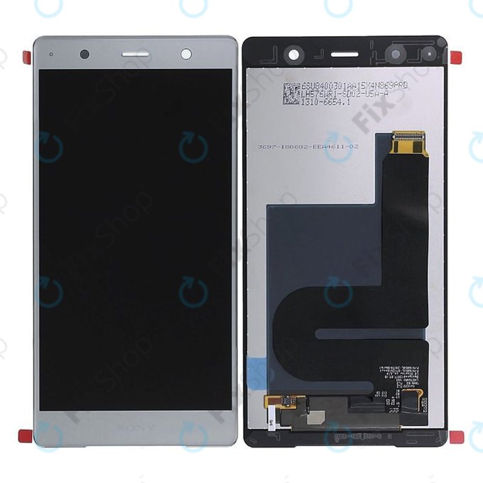 Sony Xperia XZ2 Premium - LCD zaslon + steklo na dotik (Chrome Silver) - 1310-6654 Genuine Service Pack