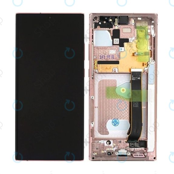 Samsung Galaxy Note 20 Ultra N986B - LCD zaslon + steklo na dotik + okvir (Mystic Bronze) - GH82-23596D, GH82-23511D, GH82-23621D, GH82-23622D, GH82-23597D, GH82-31459D Genuine Service Pack