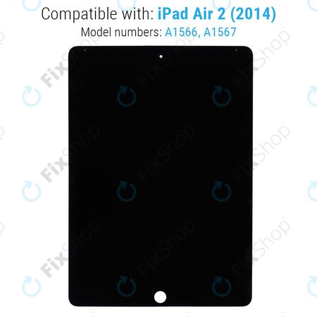 Apple iPad Air 2 - LCD zaslon + steklo na dotik (Black) Refurbished