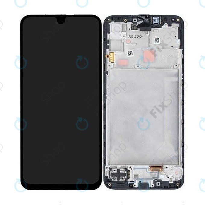 Zaslon za Samsung A16 4G, Black, Steklo na dotik z okvirjem, GH82-36253A, Genuine Service Pack