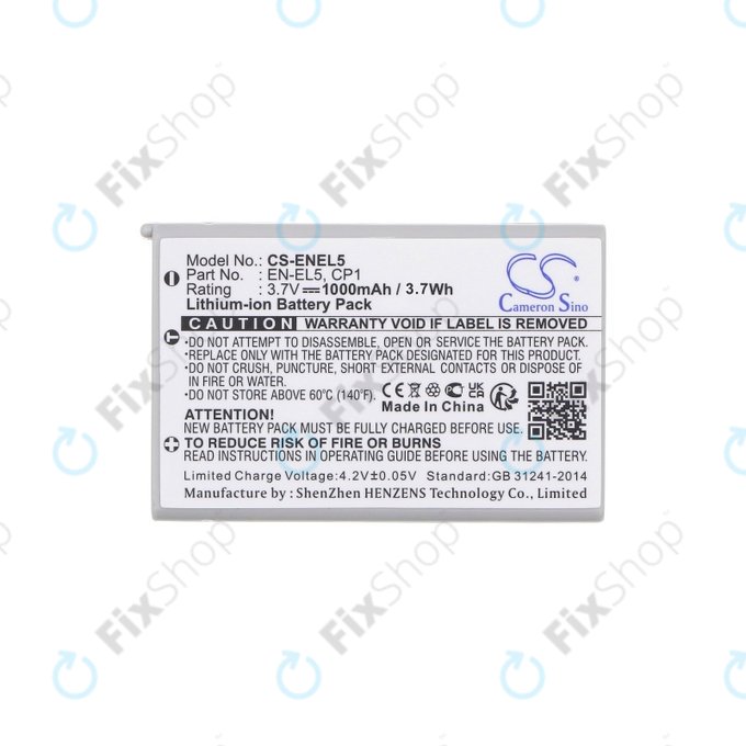 Nikon Coolpix, Coolpix AW, Coolpix P, Coolpix S, KlickTel Navigator K5 - Baterija EN-EL5 Li-Ion 1000mAh HQ