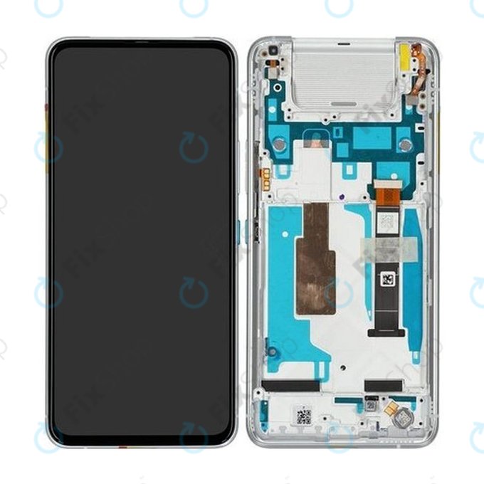 Asus Zenfone 8 Flip ZS672KS - LCD zaslon + steklo na dotik + okvir (Glacier Silver) - 90AI0042-R20010 Genuine Service Pack