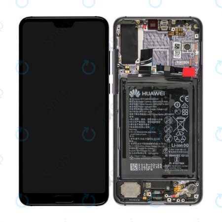 Huawei P20 Pro CLT-L29, CLT-L09 - LCD zaslon + steklo na dotik + okvir + baterija (Twilight) - 02351WTU Genuine Service Pack