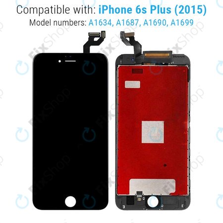 Apple iPhone 6S Plus - LCD zaslon + steklo na dotik + okvir (Black) Refurbished