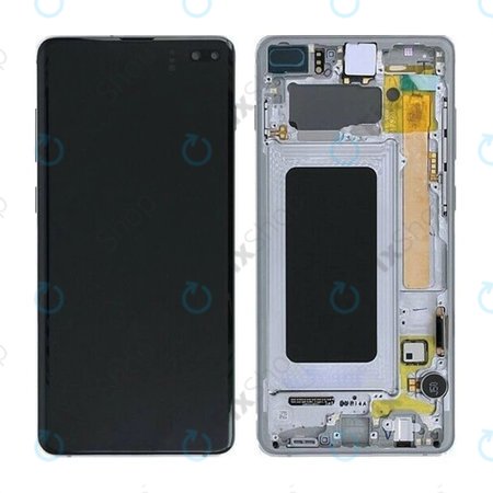 Samsung Galaxy S10 Plus G975F - LCD zaslon + steklo na dotik + okvir (Prism Black) TFT