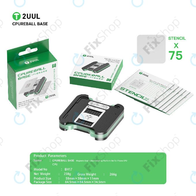 Platforma podlage za reballing CPU, 2UUL BH17