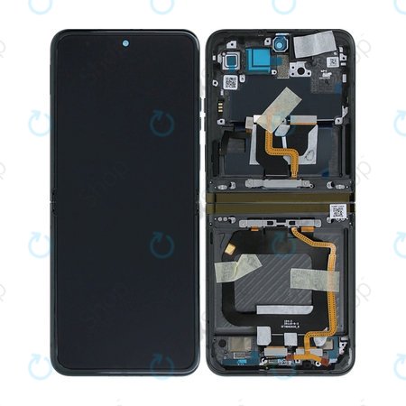 Motorola Razr 40 Ultra - LCD zaslon + steklo na dotik + okvir (Infinite Black) - 5D68C22606 Genuine Service Pack
