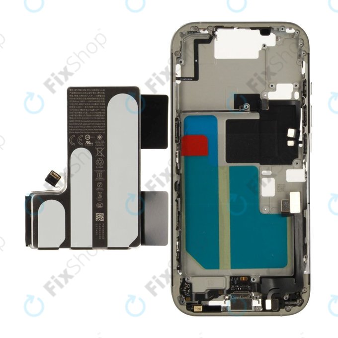 Srednji okvir z baterijo za iPhone 16 Pro | White Titanium | ZD076-00690 | Genuine Apple