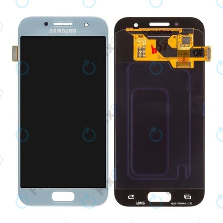 Samsung Galaxy A3 A320F (2017) - LCD zaslon + steklo na dotik (Blue Haze) - GH97-19732C, GH97-19753C Genuine Service Pack