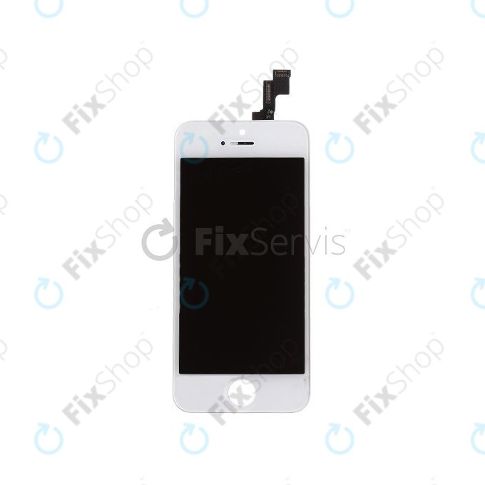 Apple iPhone 5S, SE - LCD zaslon + steklo na dotik + okvir (White) TFT