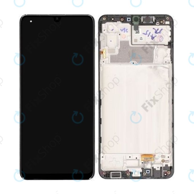 Samsung Galaxy M32 M325F - LCD zaslon + steklo na dotik + okvir (Black) - GH82-25981A, GH82-26193A Genuine Service Pack