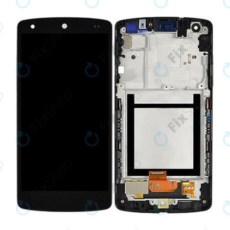 LG Nexus 5 D821 - LCD zaslon + steklo na dotik + okvir (Black) - ACQ86661402 Genuine Service Pack