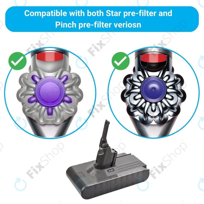 Dyson V8 - Baterija 215681, PM8-US-HFB1497A Li-Ion 21.6V 4000mAh