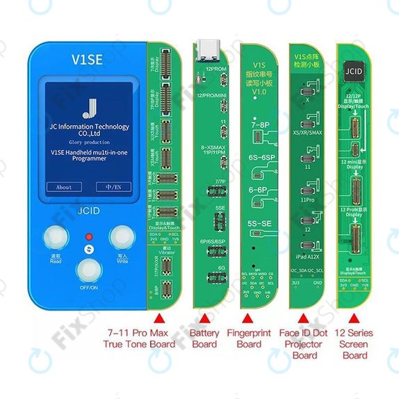 JC V1SE Programmer + LCD, baterija, prstni odtis, Face ID in plošče serije 12 (iPhone 7 - 12 Pro Max)