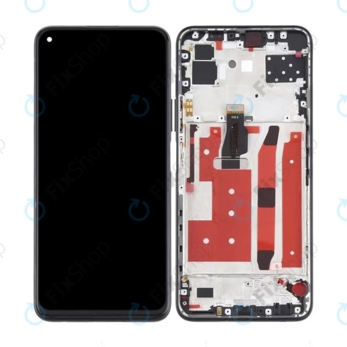 Huawei P40 Lite 5G - LCD zaslon + steklo na dotik + okvir (Midnight Black) OLED