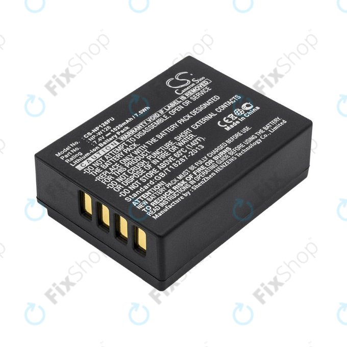 Baterija za Fujifilm FinePix, 1020mAh, Li-Ion, 7.4V, NP-W126, NP-W126S, HQ