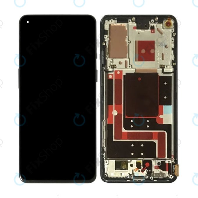 OnePlus 9 - LCD zaslon + steklo na dotik + okvir (Black) TFT