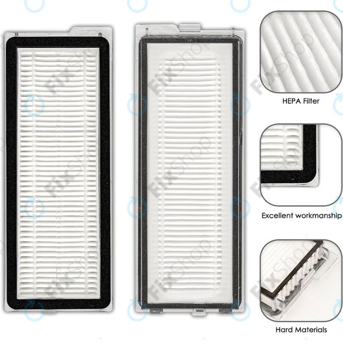 HEPA filter, 2 kos za Xiaomi Roborock Qrevo Curv, Qrevo Edge, Qrevo MaxV, Qrevo Pro, Qrevo Plus, QV-series