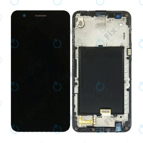 LG K10 M250N (2017) - LCD zaslon + steklo na dotik + okvir (Black) TFT