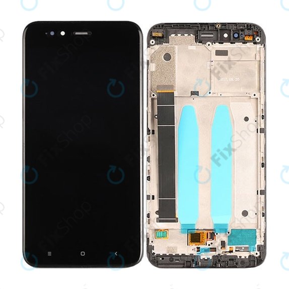Xiaomi Mi A1 (Mi 5X) - LCD zaslon + steklo na dotik + okvir (Black) TFT