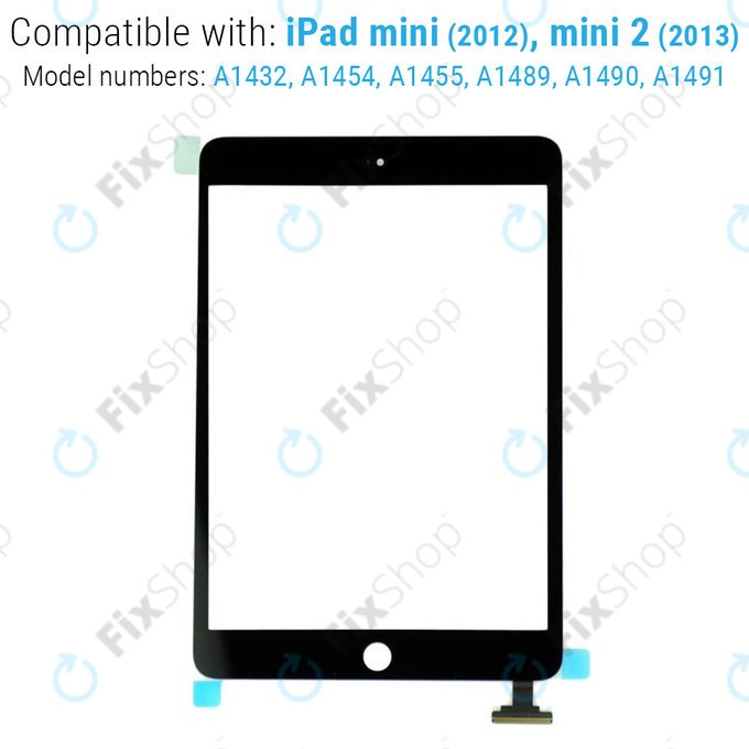 Apple iPad Mini, Mini 2 - Touch Glass (Black)